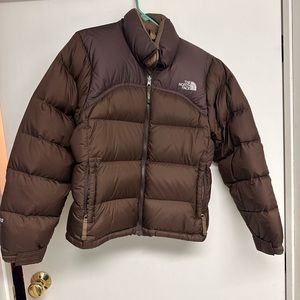 The North Face Brown down puffer jacket